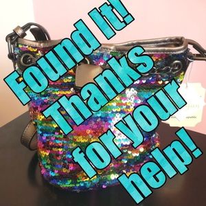 FOUNDThe Sequintessential Vegan Leather Bucket Bag